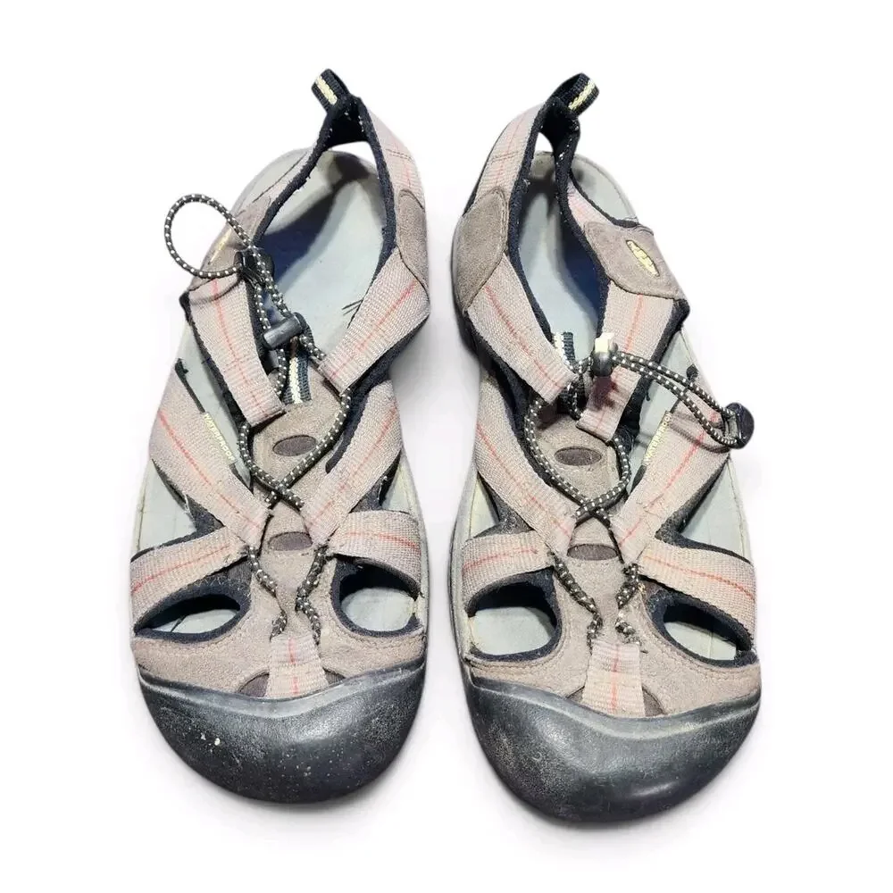 Keen Men's Size US 11.5 Gray Waterproof Hiking Closed Toe Sandals, Shoes
